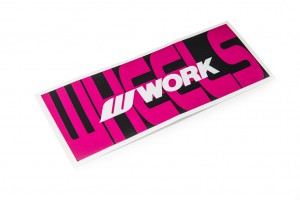 WORK Black/Magenta Sticker (W140001)