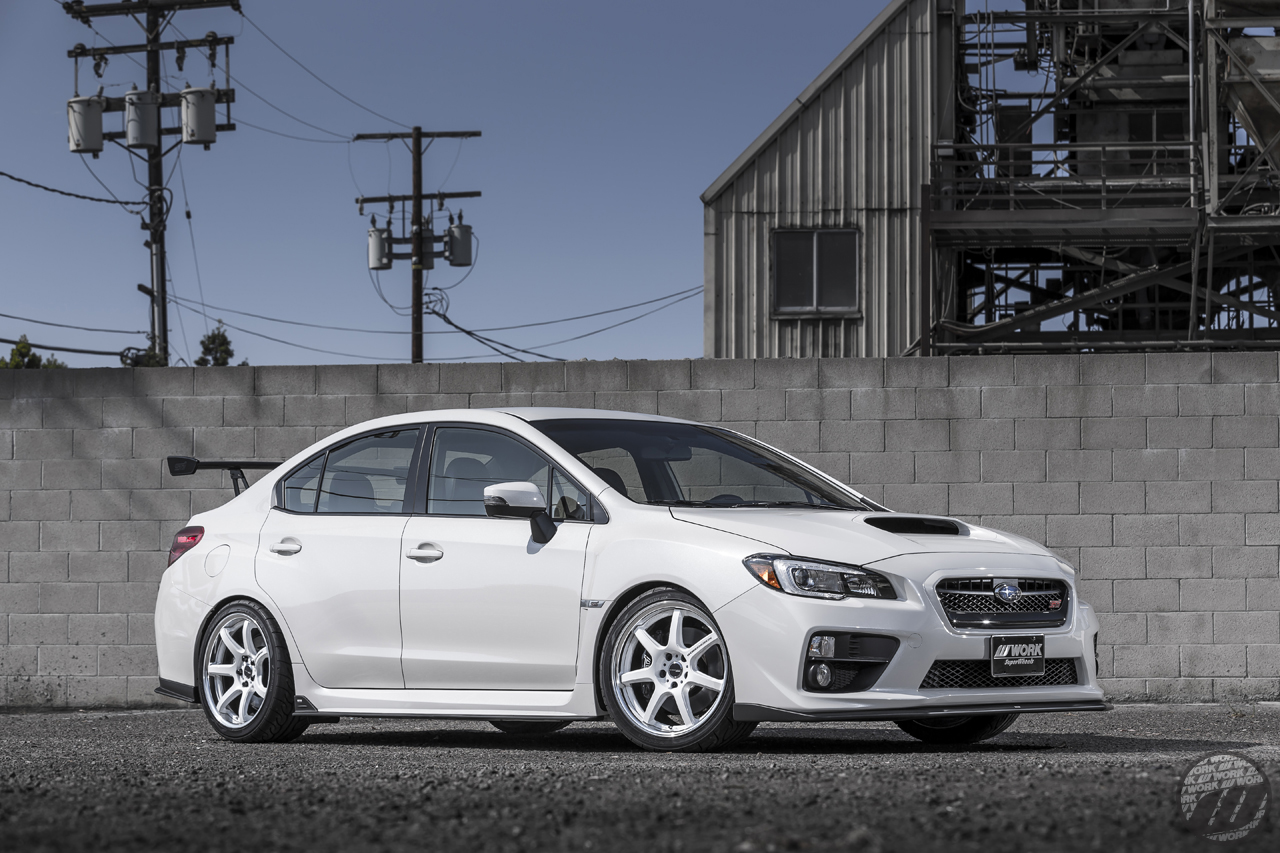 WORK Wheels USA Subaru STI on WORK Emotion T7R 2P (18″) in White (WHT